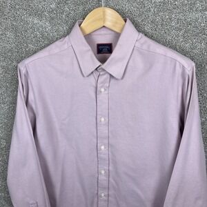 UNTUCKit Long Sleeve Button‎ Shirt Men's Large Solid Pink Soft Veneto WF